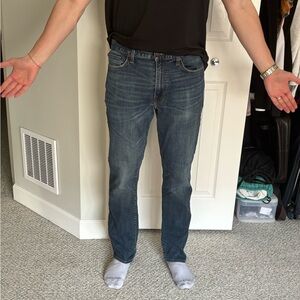 Lucky Brand Men's Dark Blue Straight Jeans